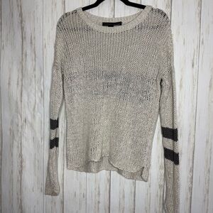 360 Sweater Cashmere Silk Cream Knit Sweater M